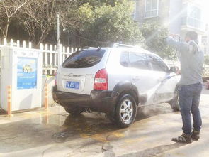 自助洗車機入駐武漢小區 便利實惠，洗車只需5元